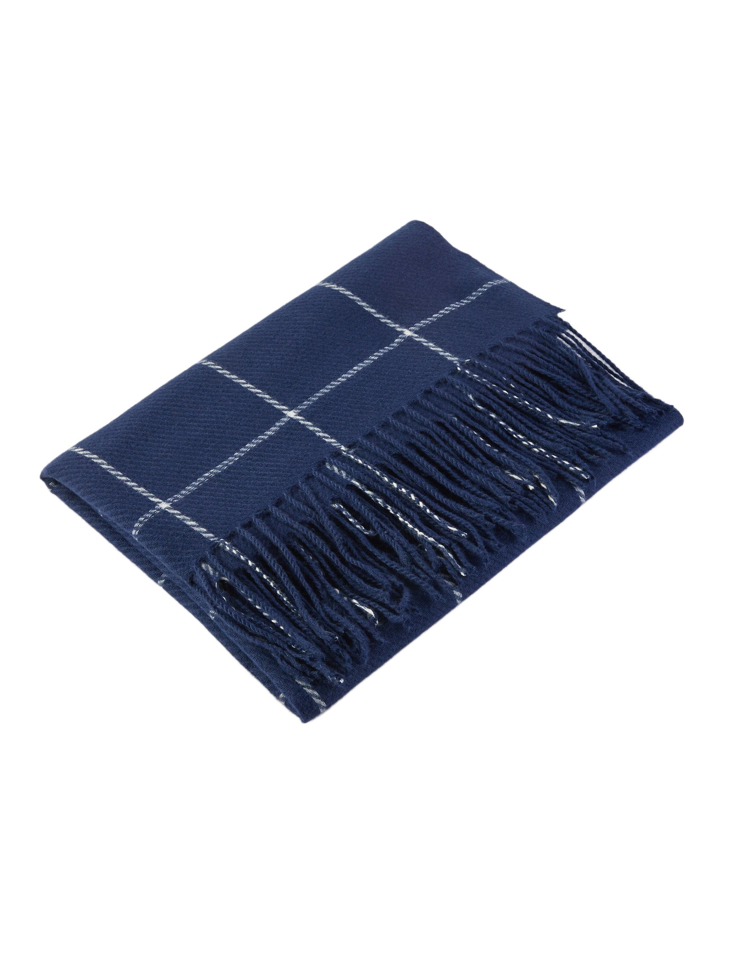 alberto cabale Scarf 'Line' in Blue