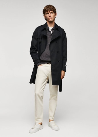 MANGO MAN Between-Seasons Coat in Black