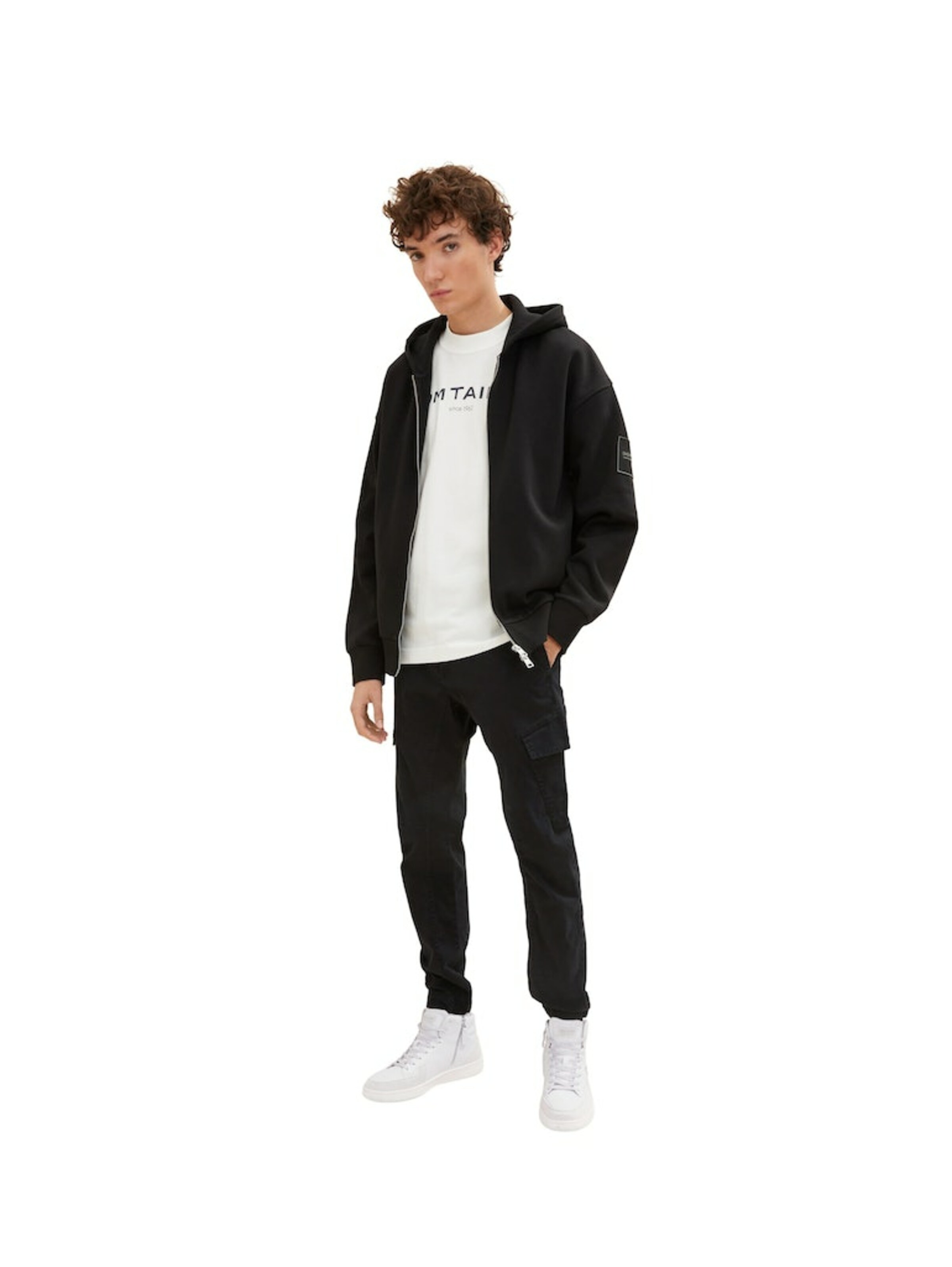 TOM TAILOR Regular Broek in Zwart