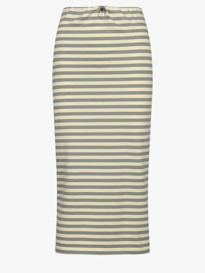FEMSSY Jupe 'LONGA STRIPE SKIRT' en 34 en jaune, Vue avec produit