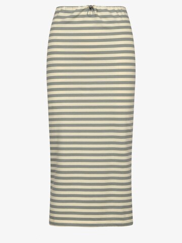 Gonna 'LONGA STRIPE SKIRT' di FEMSSY in giallo: frontale