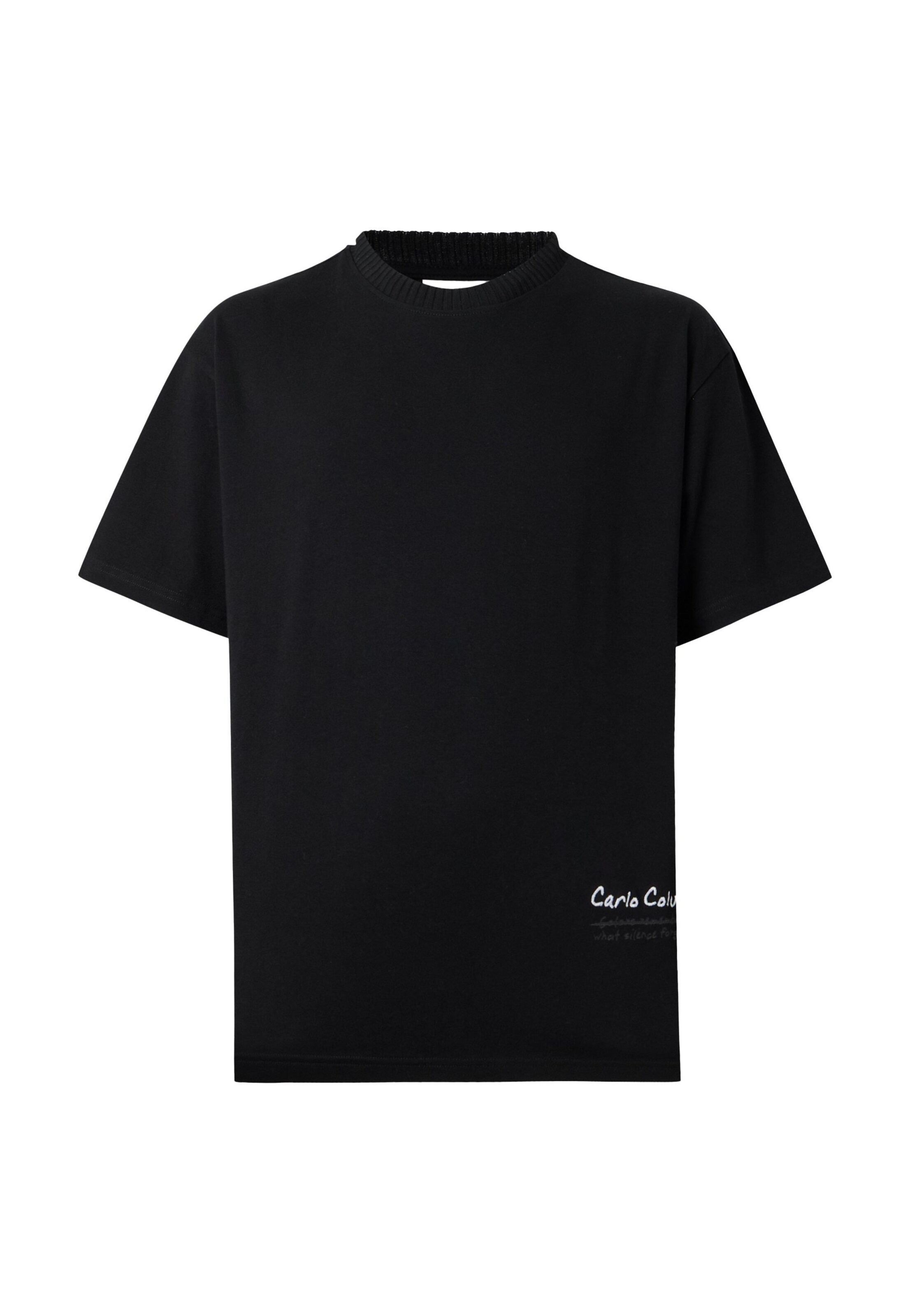 Maglietta di Carlo Colucci in nero: frontale