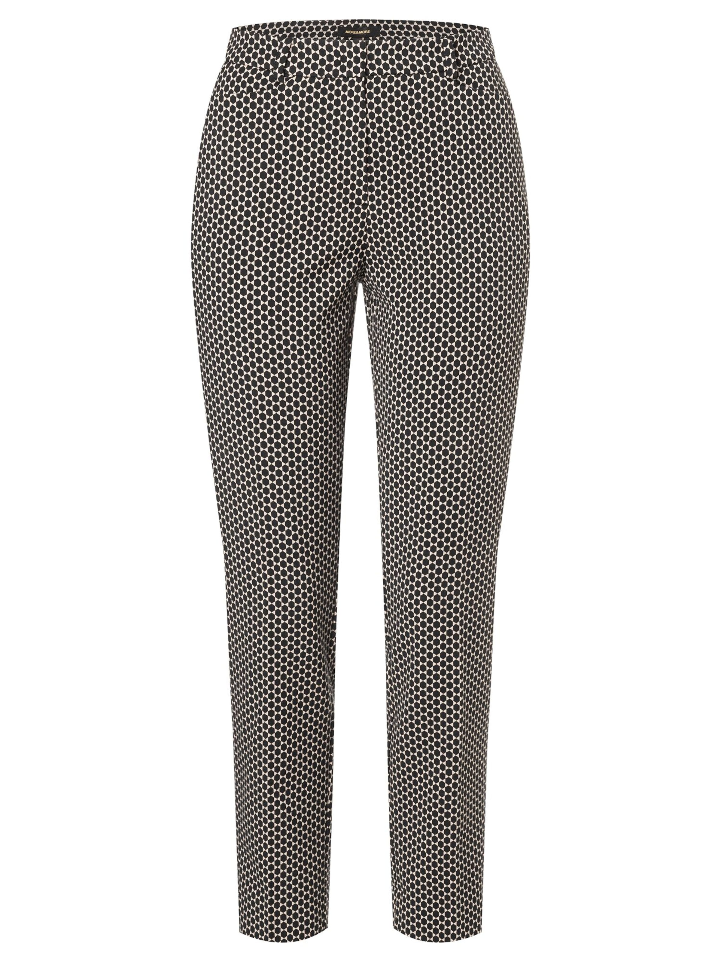MORE & MORE Slimfit Hose 'Hedy' in Schwarz: Vorderseite