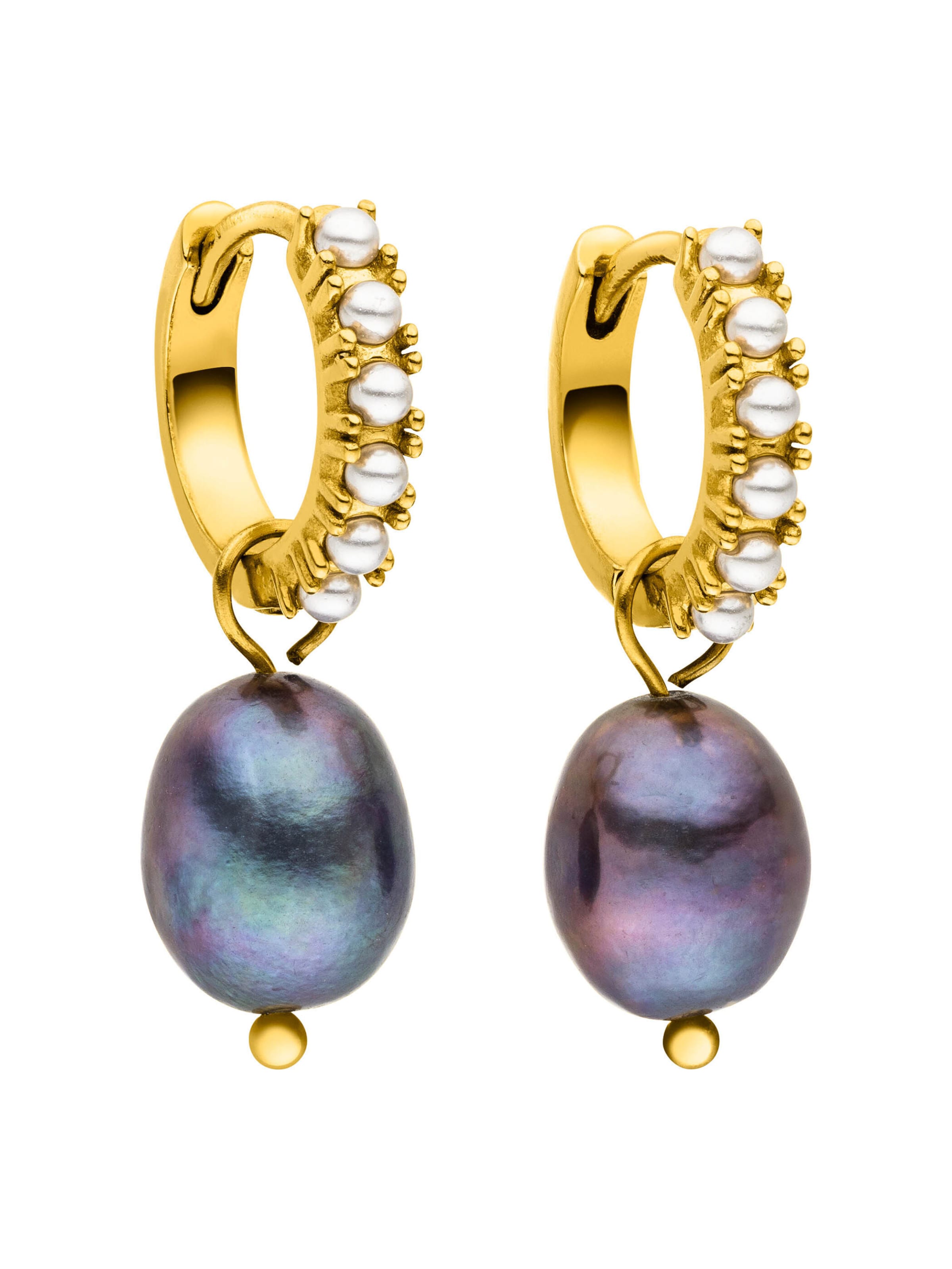 PURELEI Ohrringe 'Pearly' in Gold: Vorderseite