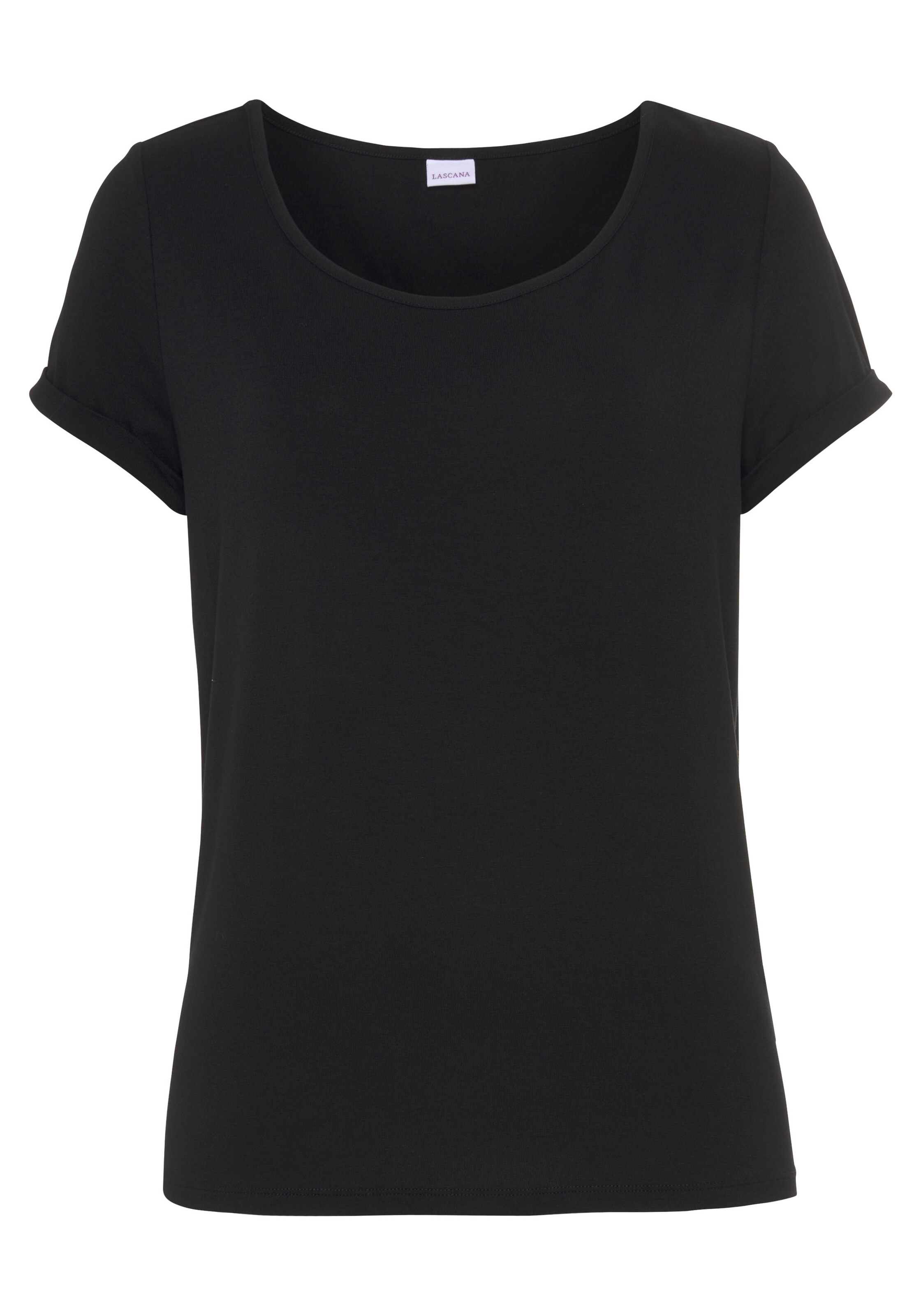 LASCANA Shirt in Schwarz: Vorderseite