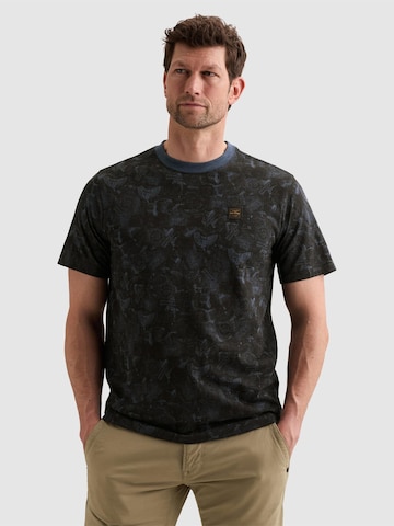 PME Legend - Camiseta 'T-shirt in slub jersey with subtle allover print' en azul: frente