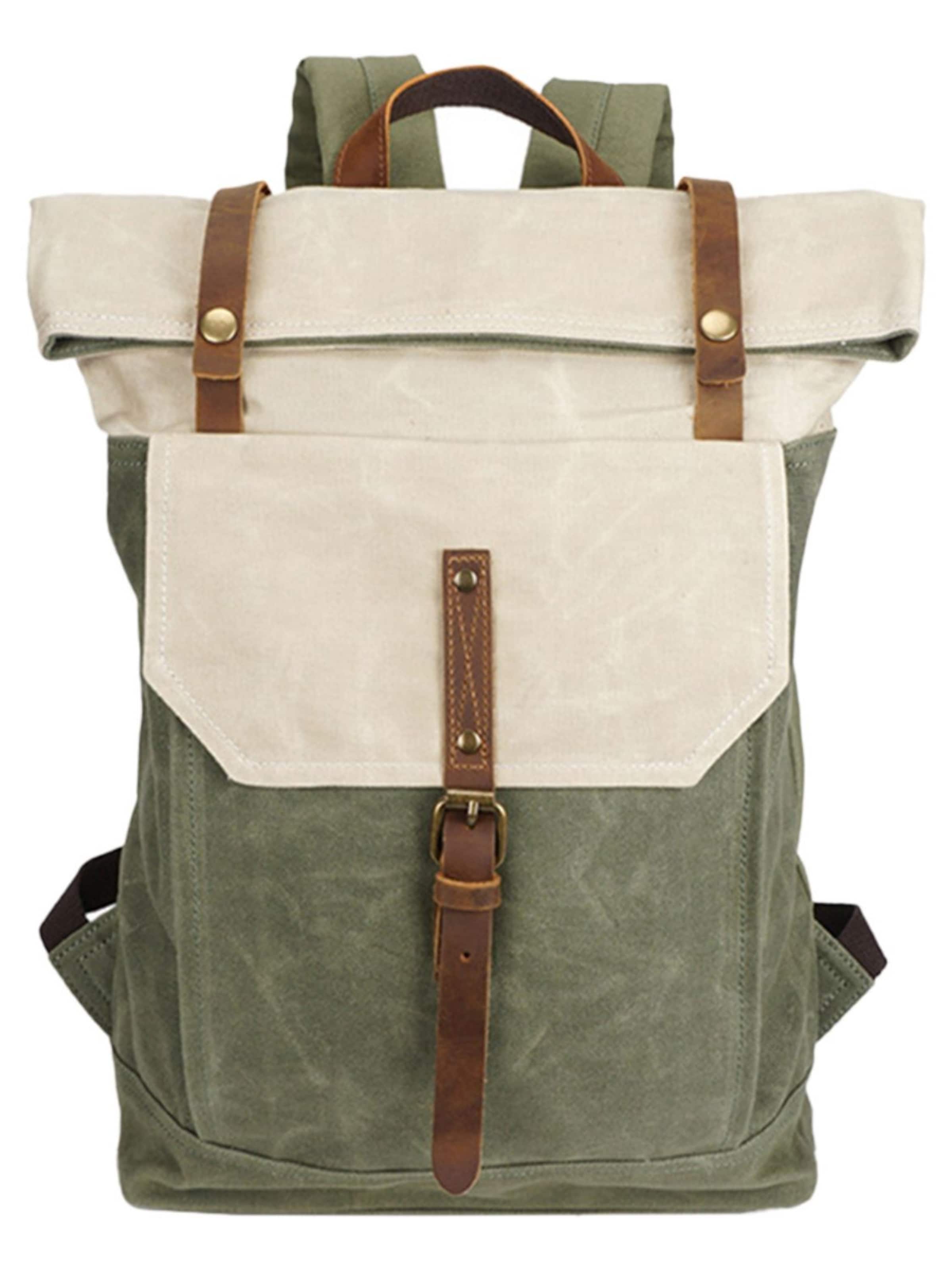 jolar Rucksack 'Retro'‌‌‌‌‌‌ in Grün: Vorderseite