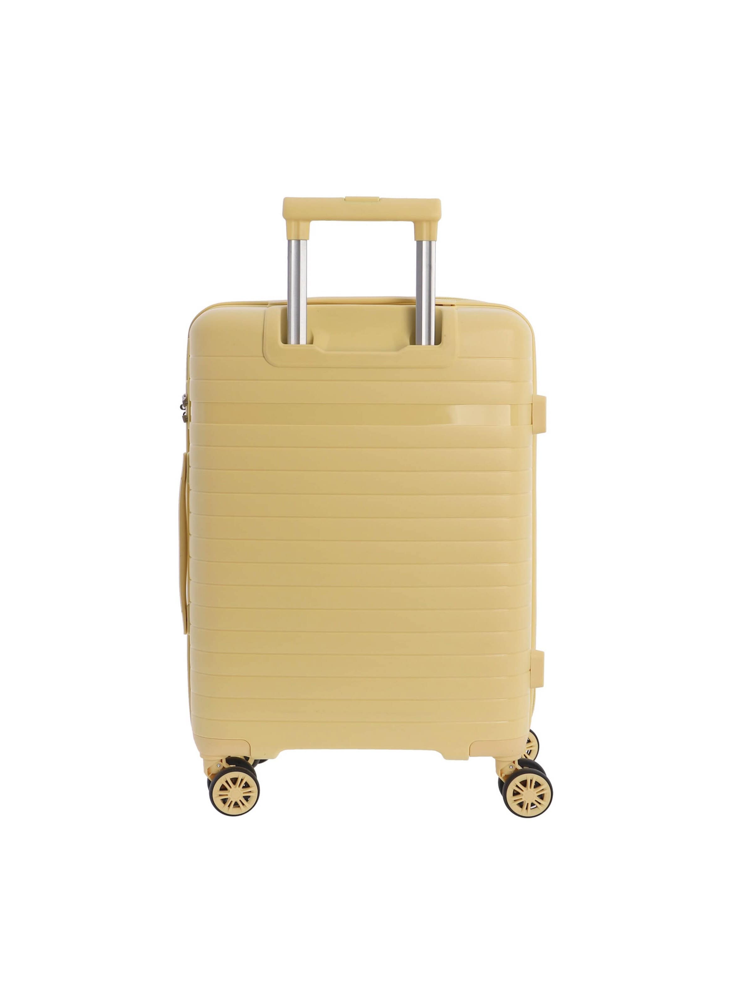 Amichi - Carrito 'AMICHI - Maleta Cabina 55x40x20- Maletas de Viaje - Maletas de Viaje Cabina Apta para Ryannair- Trolley Equipaje para Avion Resistente con 4 Ruedas de 360º y candado TSA' en amarillo