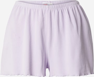 Pantaloncini da pigiama di Cotton On Body in lilla: frontale