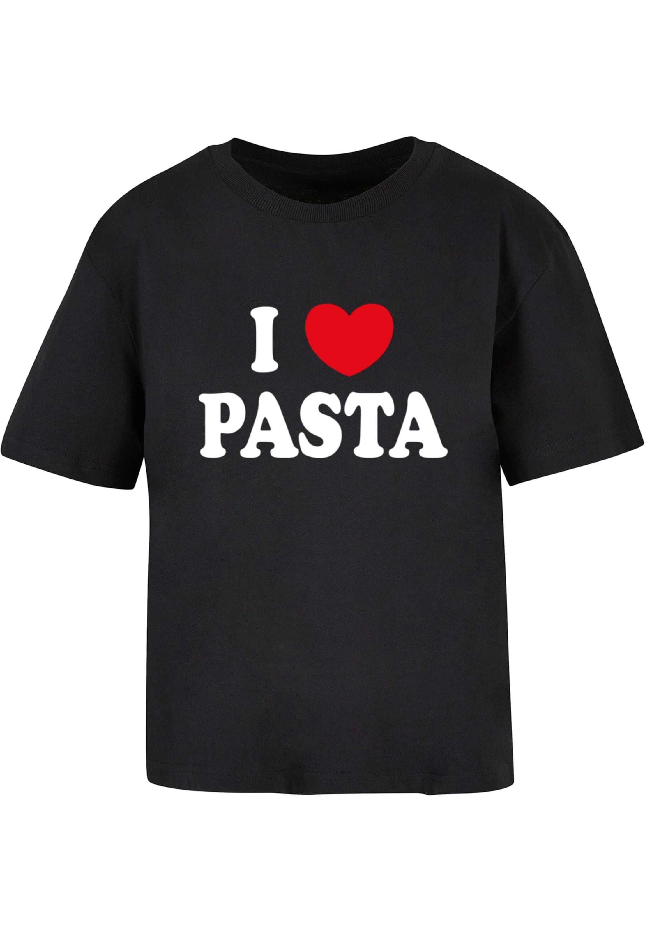 Miss Tee Shirt 'Pasta Love' in Black: front