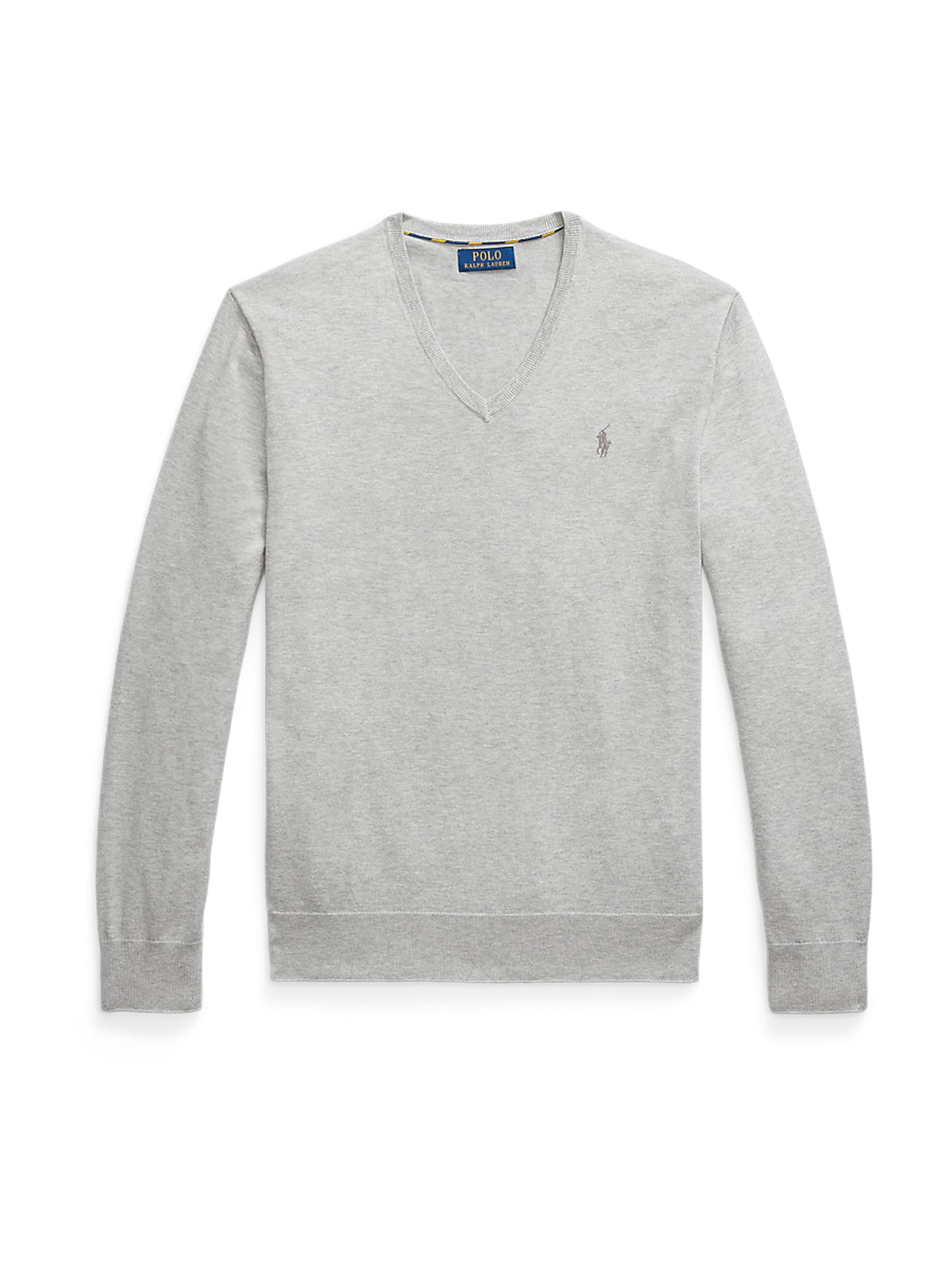 Pullover &#x27;LS SF VN PP-LONG SLEEVE-SWEATER&#x27; di Polo Ralph Lauren in grigio: frontale