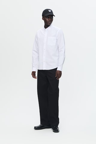 WOOD WOOD Regular fit Button Up Shirt 'WWAdam' in White