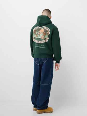 Sweat-shirt Bershka en vert