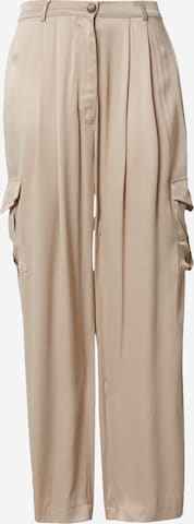 ABOUT YOU x Chiara Biasi Loose fit Pleat-Front Pants 'Iris' in Beige: front