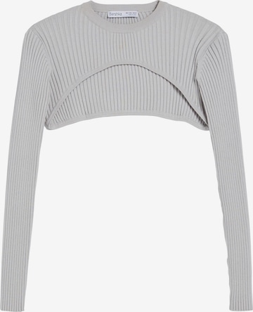 Bershka Sweater in Grey: front