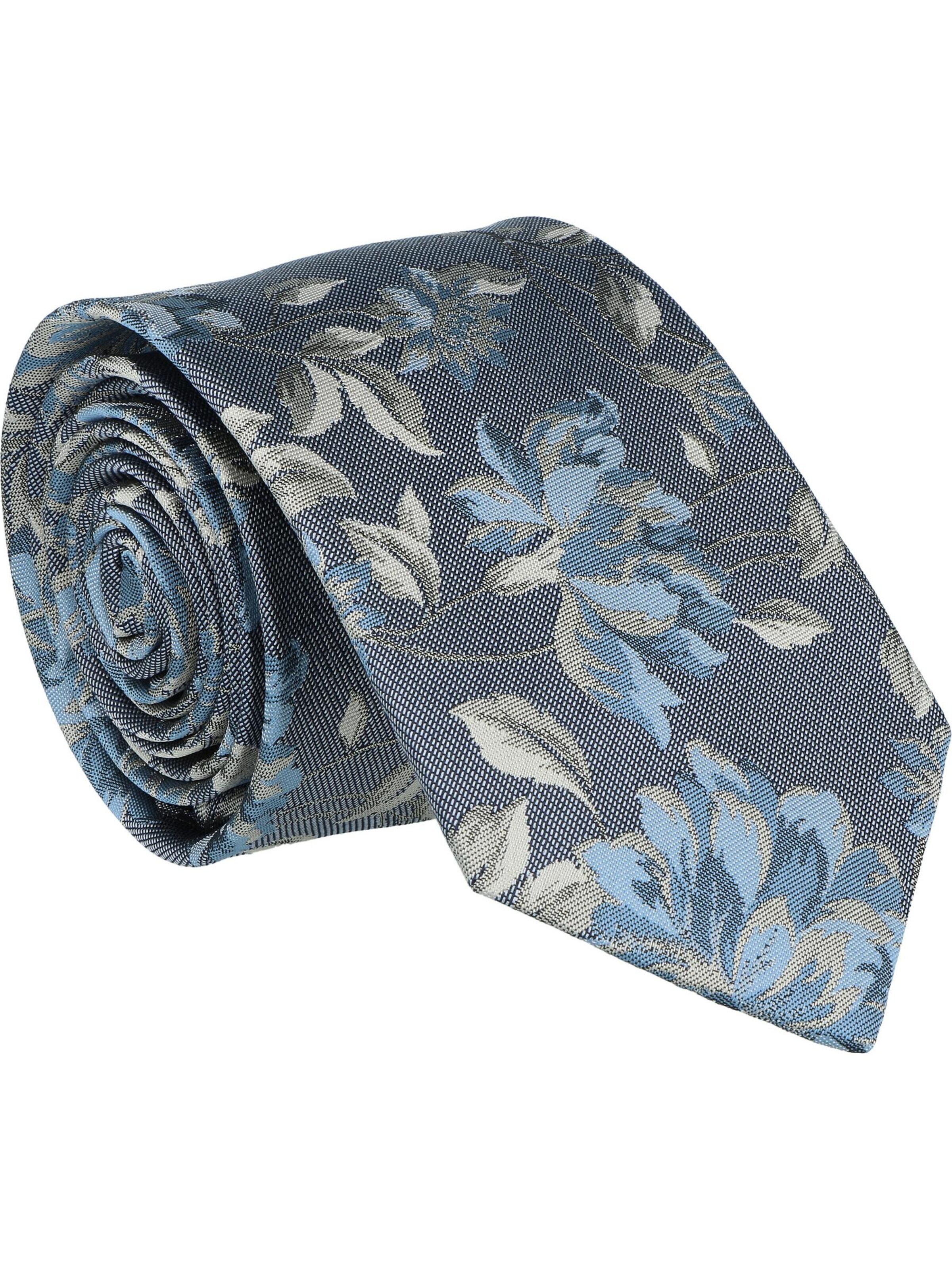 WILLEN Tie 'Floral / Uni' in Blue