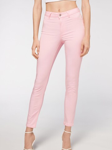 CALZEDONIA Skinny Jeans in Pink: front