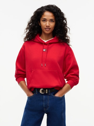 Sweat-shirt Tommy Jeans en rouge : devant