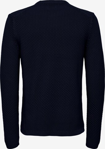 Pullover 'Tuck' di Only & Sons in blu