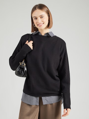 s.Oliver Πουλόβερ σε μαύρο: μπροστά