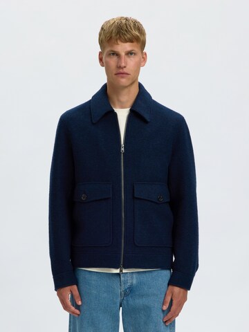SELECTED - Chaqueta de entretiempo 'SLHJakob' en azul: frente