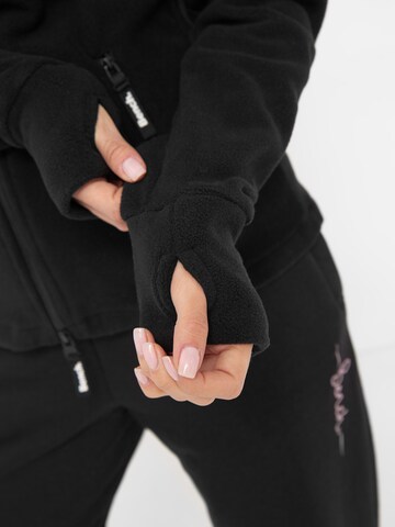 BENCH Fleece Jacket 'FUNNEL' in Black