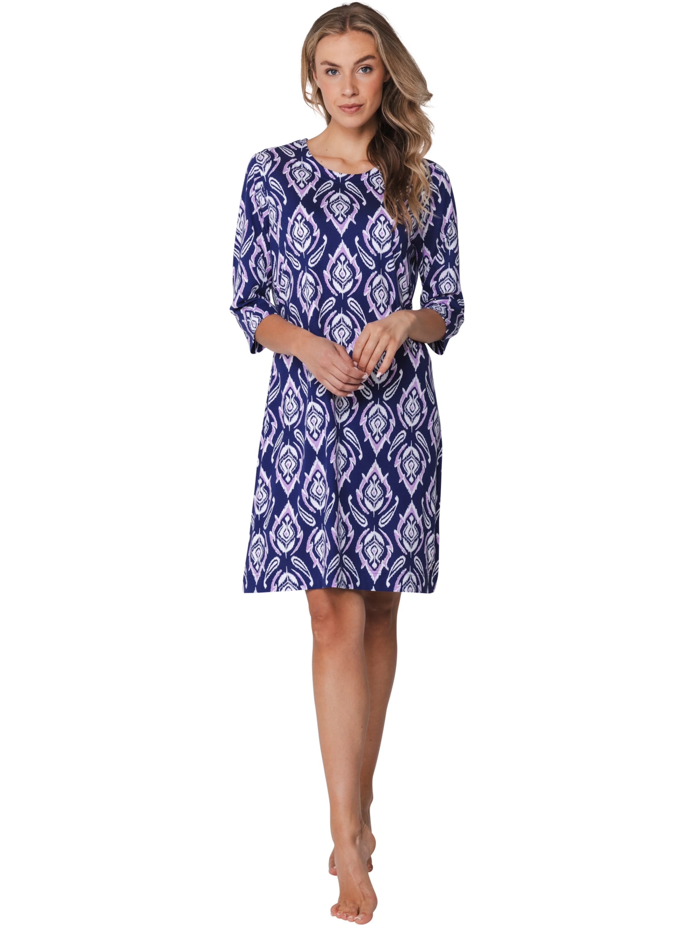 Pastunette Nightgown 'Nightdress 3/4 sleeves (95 cm)' in Blue