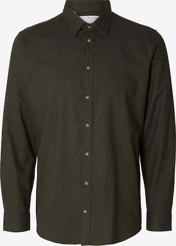 Coupe regular Chemise 'Owen' SELECTED HOMME en vert : devant