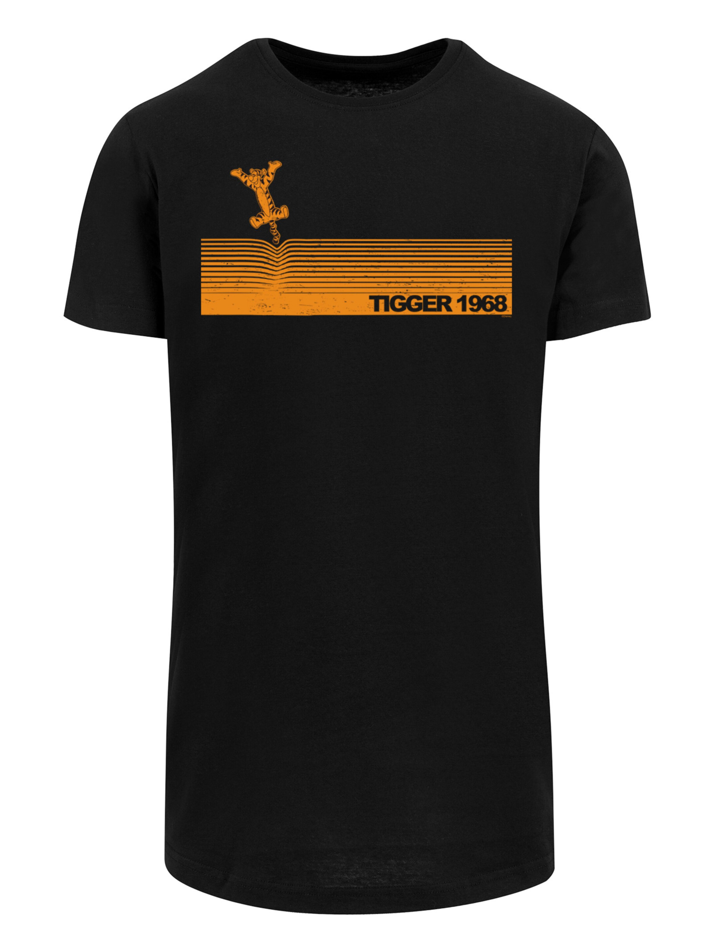 Maglietta 'Disney Winnie Puuh Der Bär Tigger 1968' di F4NT4STIC in nero: frontale