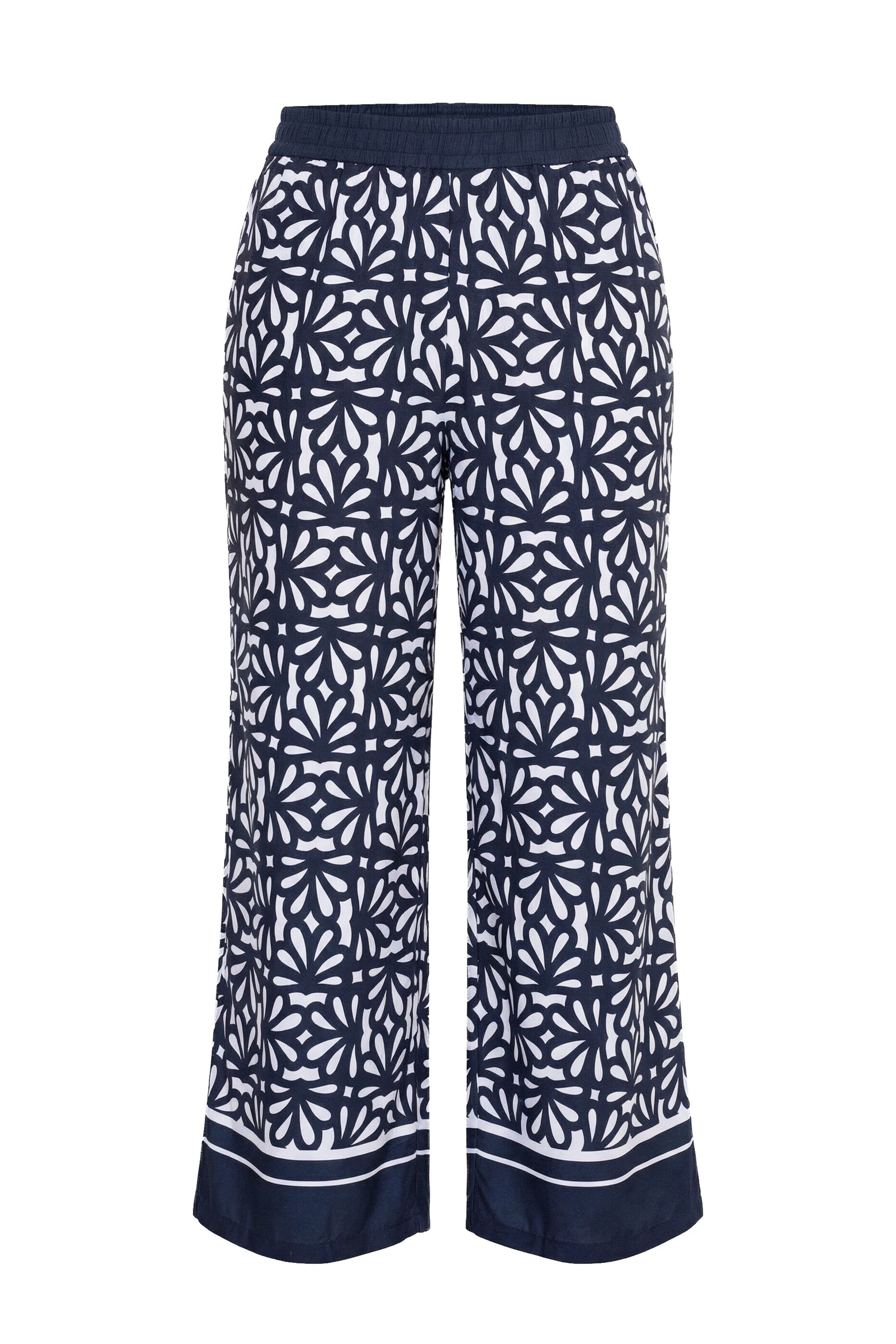 Ulla Popken Regular Schlupfhose in Blau: Vorderseite