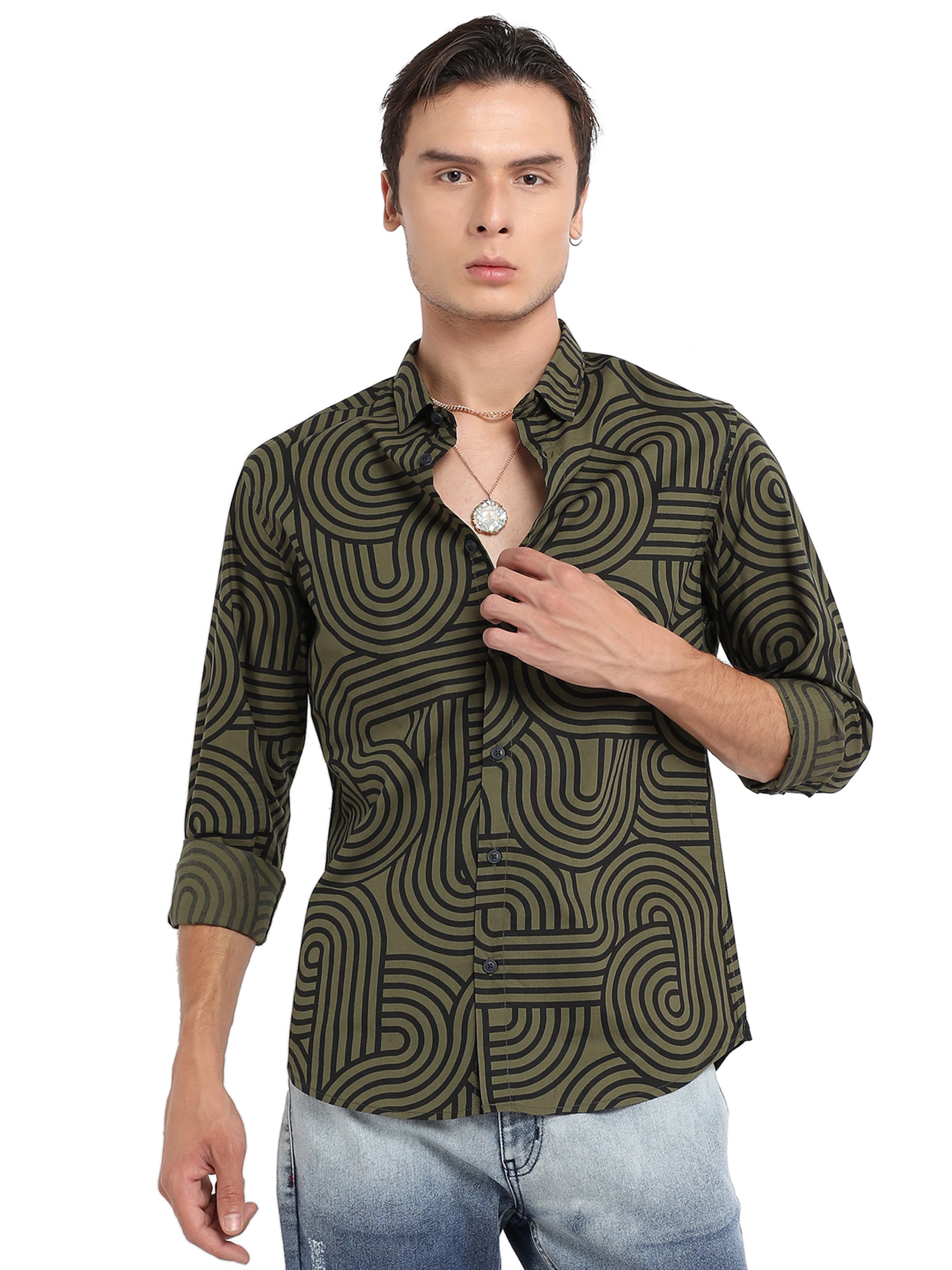 Campus Sutra Μπλουζάκι 'Kayden' σε πράσινο: μπροστά