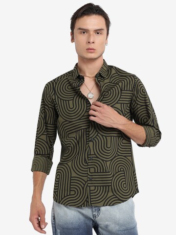 Campus Sutra Shirt 'Kayden' in Green: front