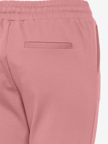 ICHI Slimfit Kalhoty se sklady v pase 'KATE' – pink