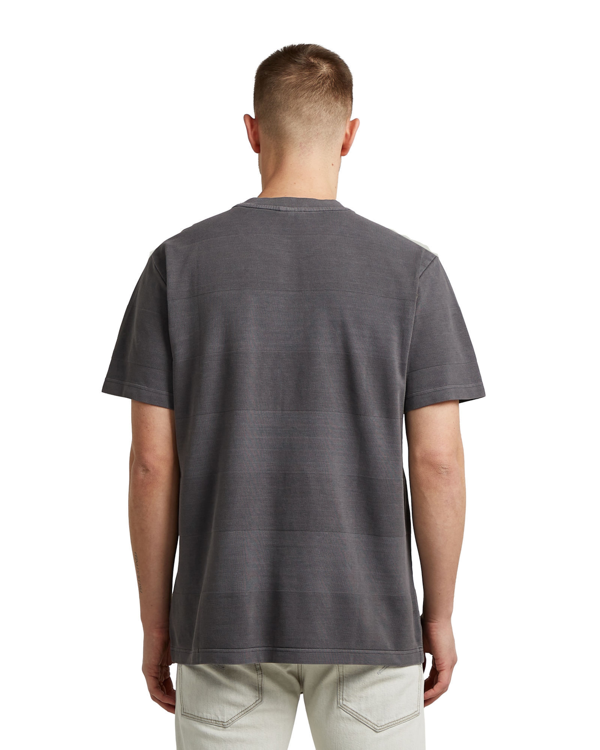 G-STAR T-Shirt - 'Washed Jacquard T-Shirt' in Grau
