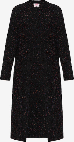 melns MYMO Adīta jaka: no priekšpuses