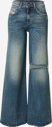 DIESEL Wide leg Jeans 'AKEMI' in Blauw: voorkant