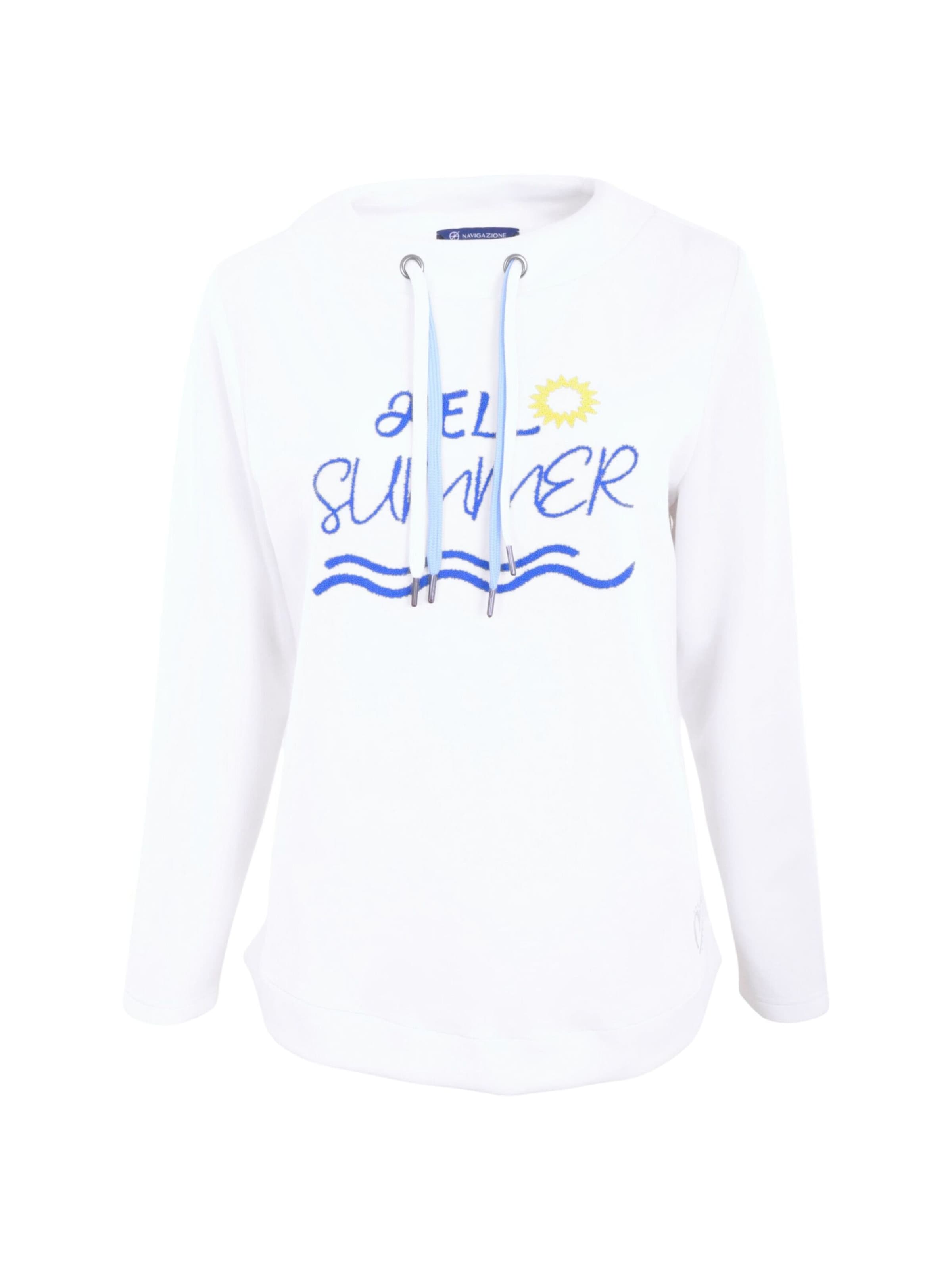 Sweat-shirt Navigazione en blanc : devant
