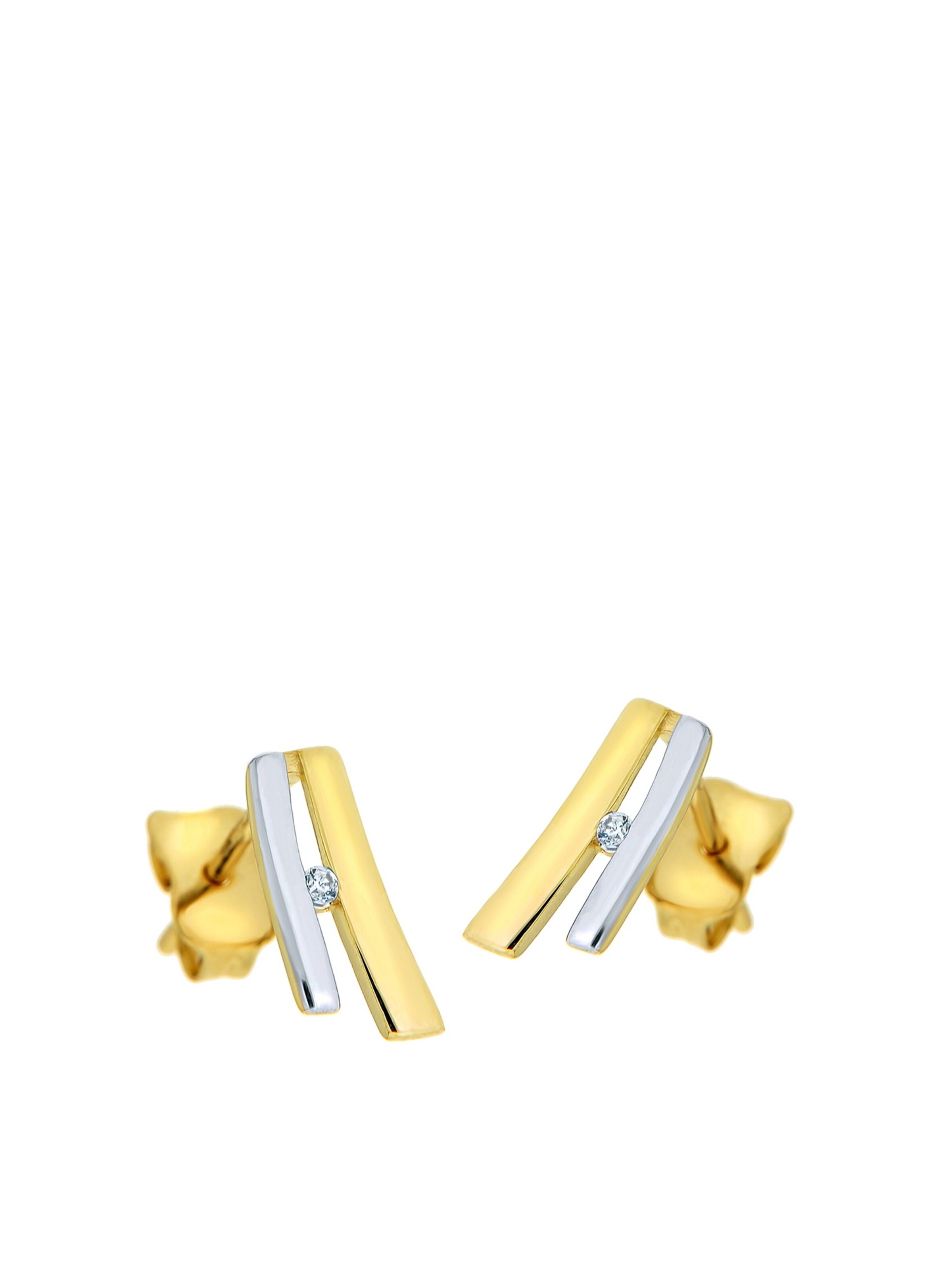 Lucardi Ohrringe in Gold: Vorderseite