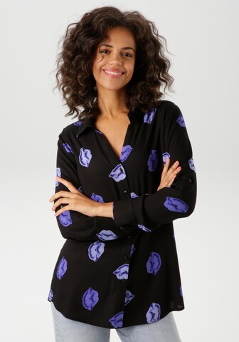 Aniston CASUAL Blouse in Black: front
