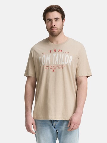 TOM TAILOR Men + Shirt in Bruin: voorkant