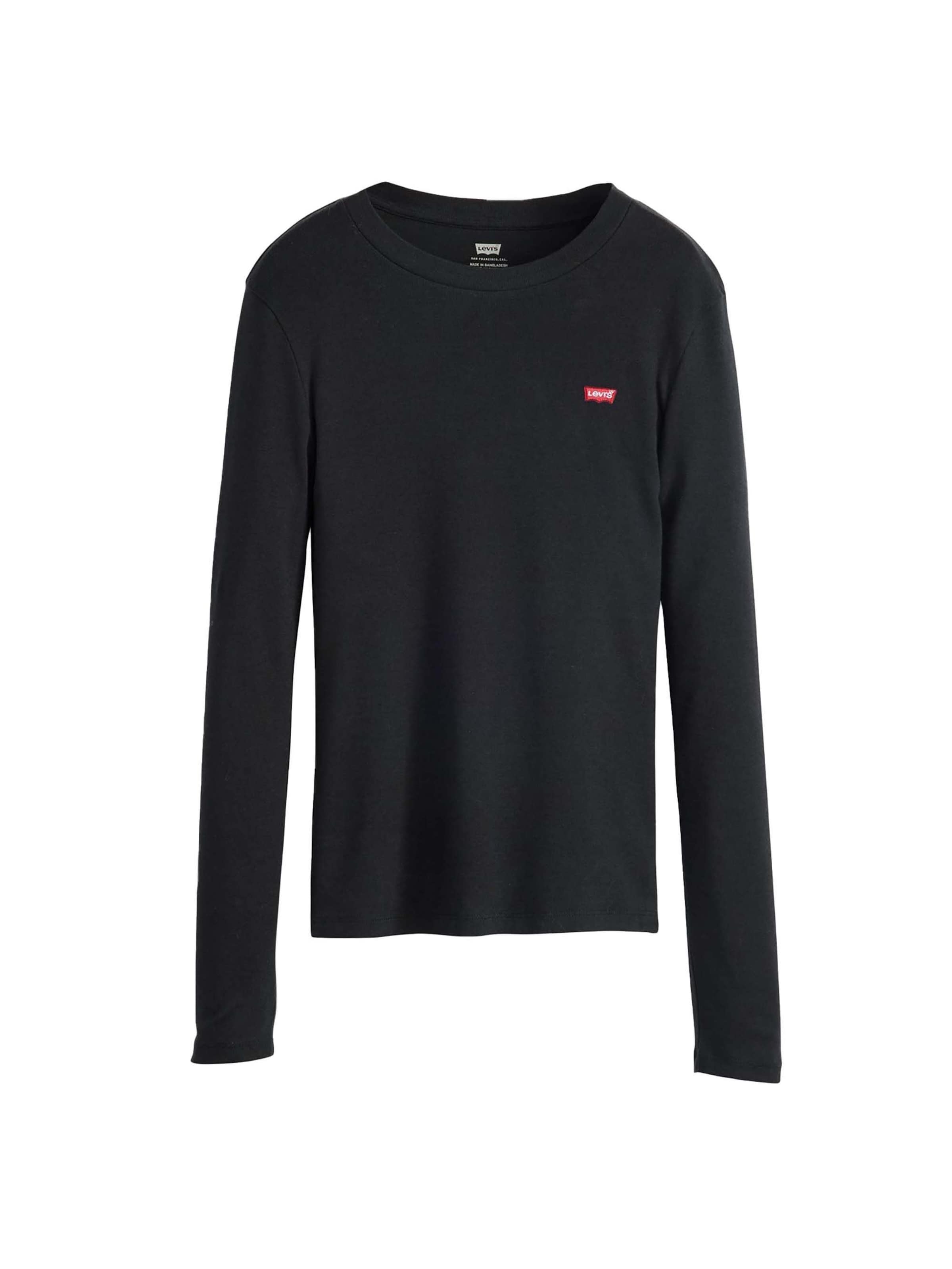 LEVI&#x27;S ®Majica &#x27;Essential Housemark Long Sleeve Tee&#x27; - crna boja: prednji dio