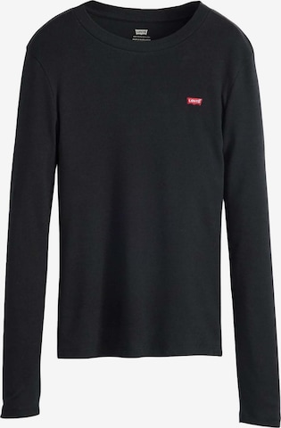 LEVI'S ®Majica 'Essential Housemark Long Sleeve Tee' - crna boja: prednji dio