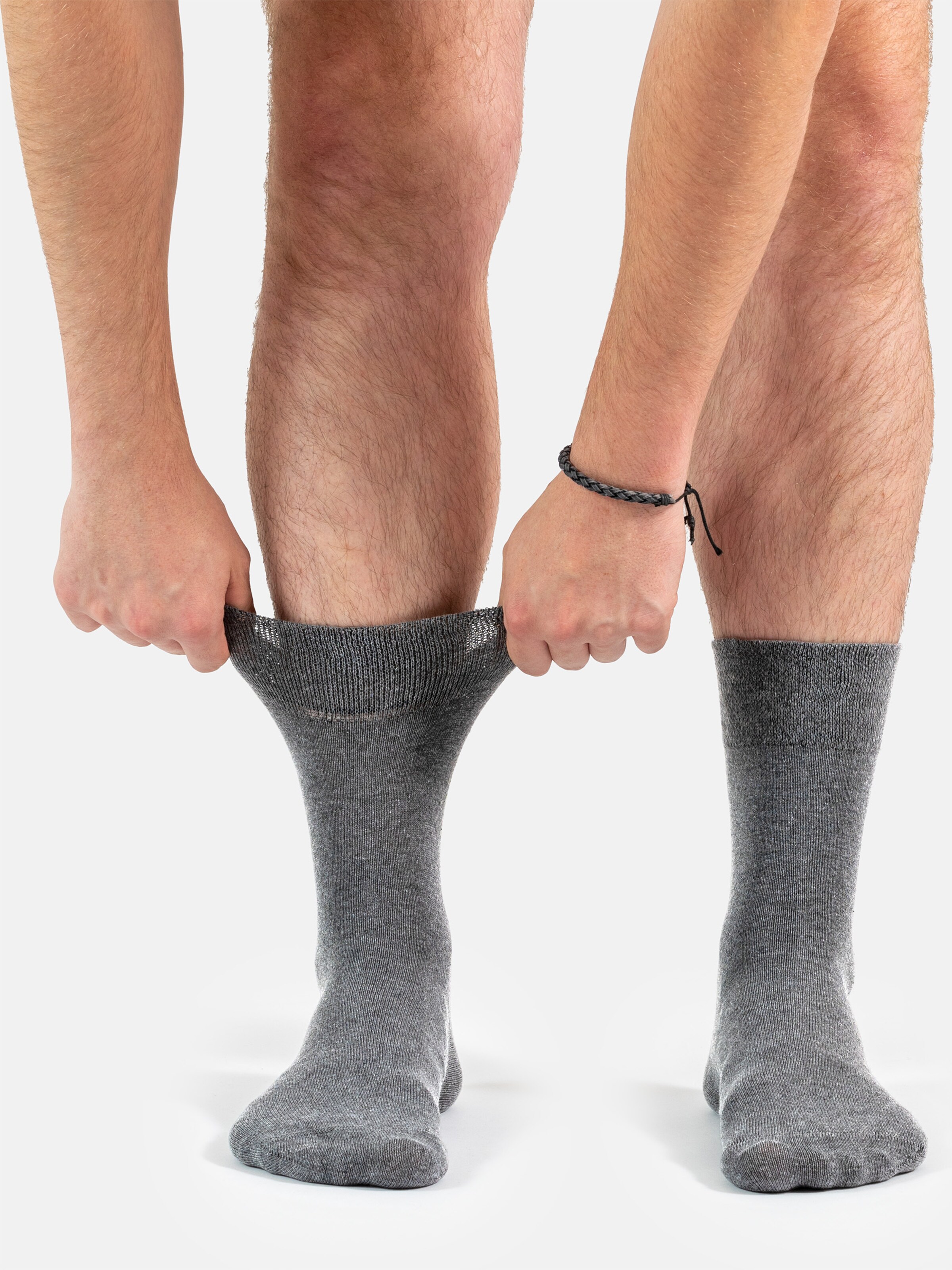 Occulto Socks 'Diabetiker Goetz' in Grey: front