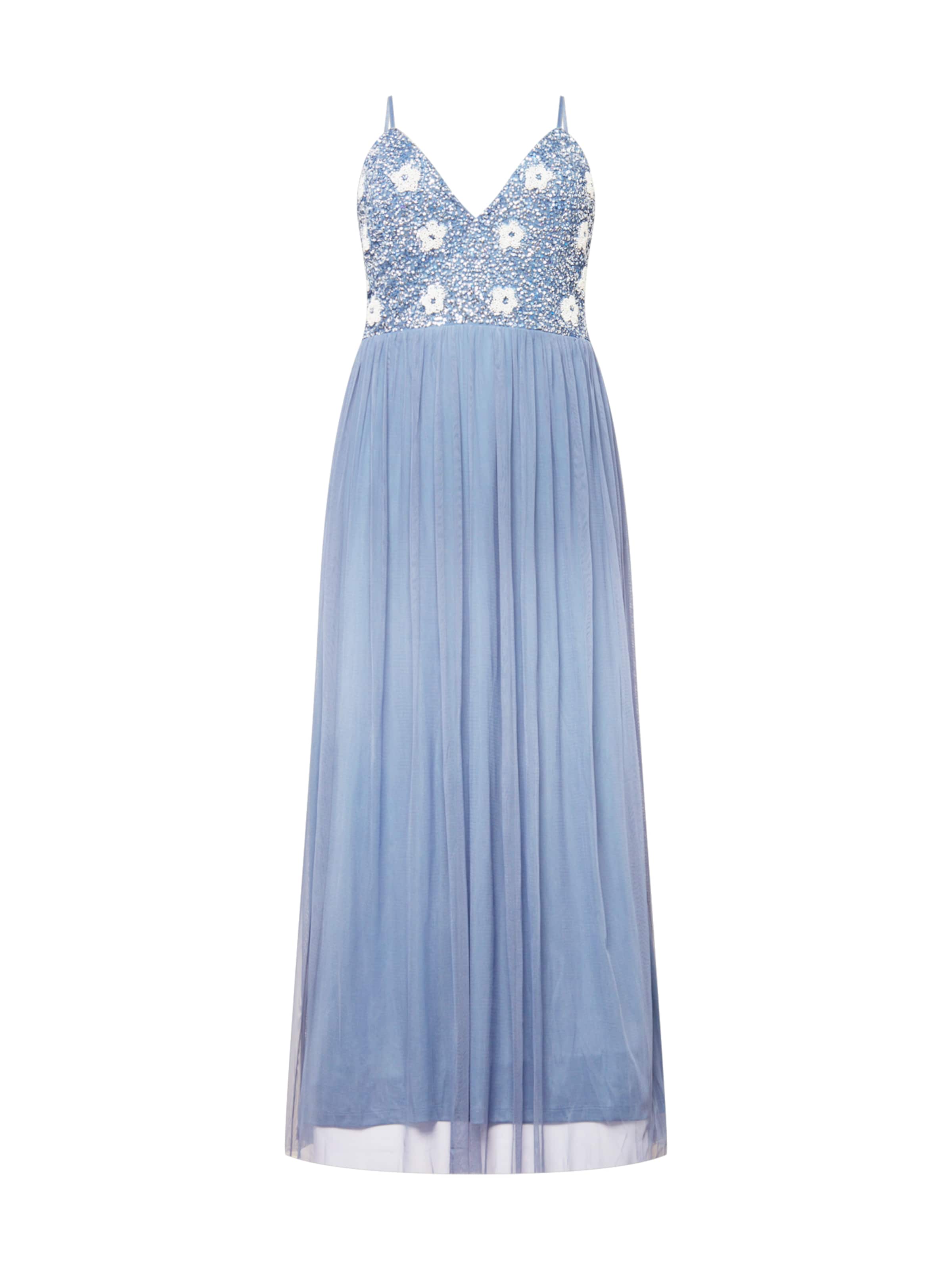 Robe de soirée 'Avon' Lace & Beads Plus en bleu : devant