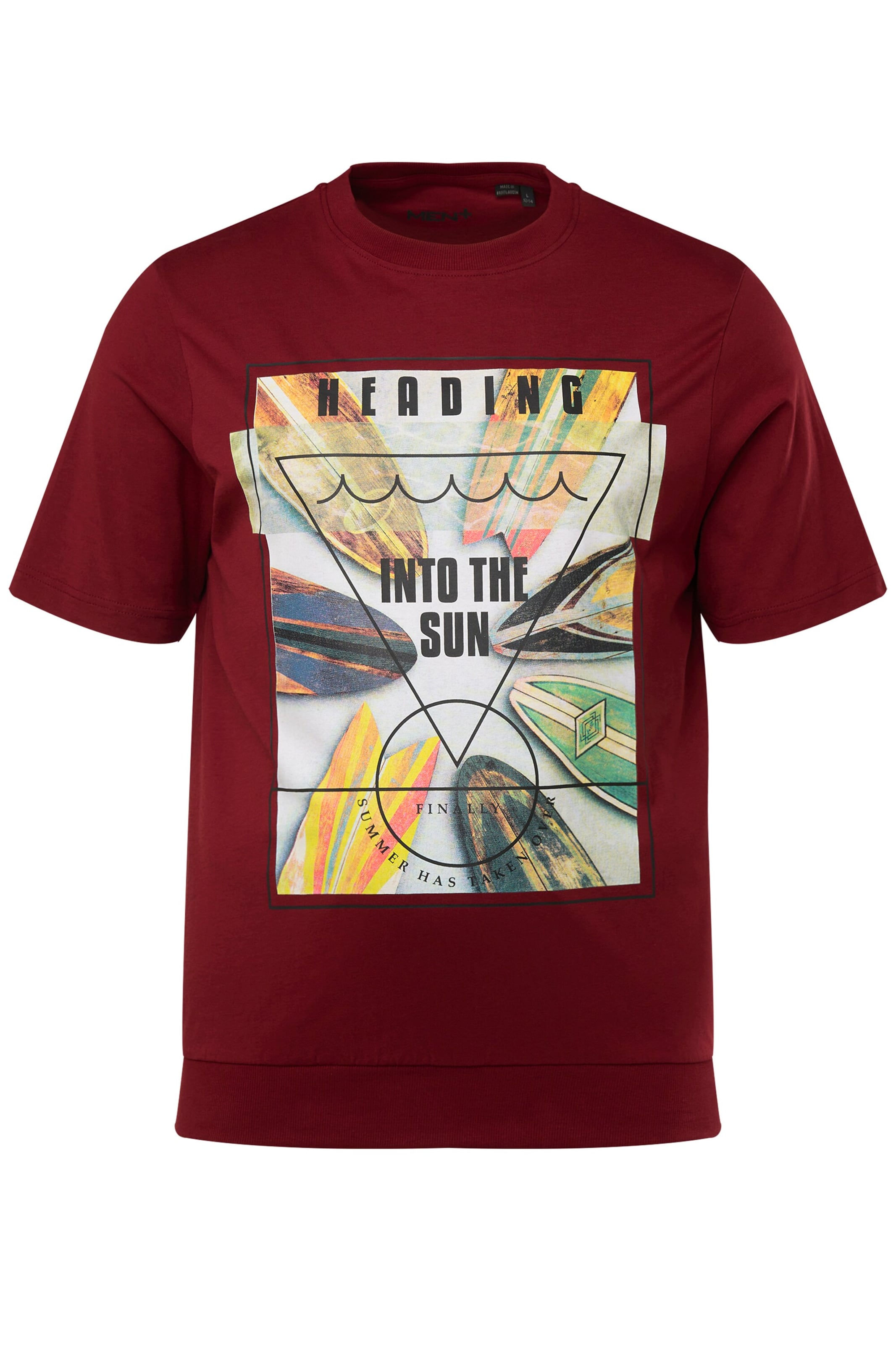 Men Plus Shirt in Red: front