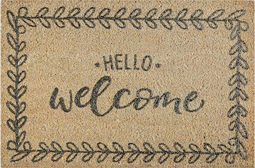 MD-Entree Doormat 'Hello Welcome' in Brown: front