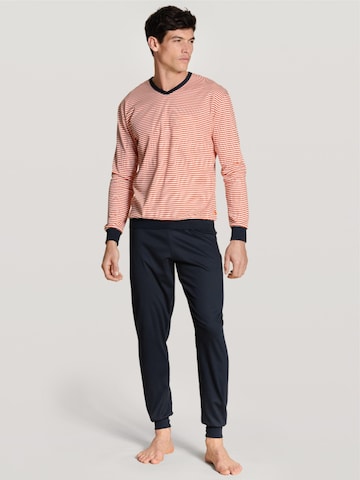 CALIDA Pyjama lang 'Nightwear Xtra' in Bruin