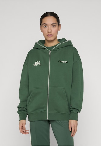 Pegador Sweatvest in Groen: voorkant