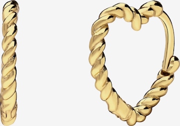 Lucardi Earrings 'Minimalistisch' in Gold: front