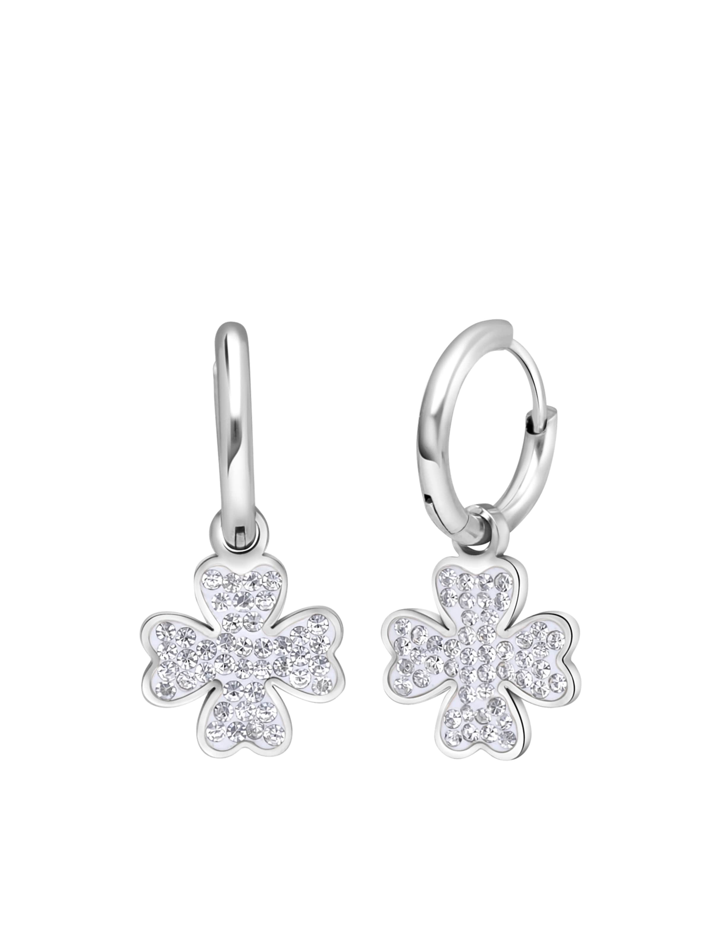 Lucardi Ohrringe in Silber: Vorderseite